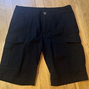 True Religion Black Cargo Shorts